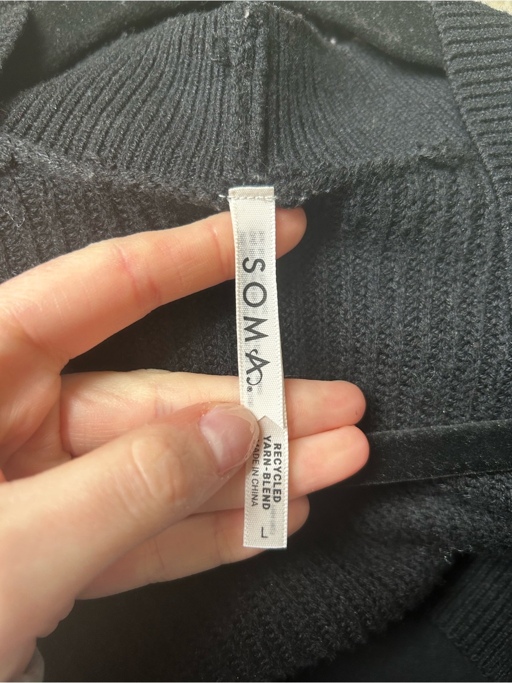 Soma Black Ribbed Open Cardigan - Picture 5 of 6